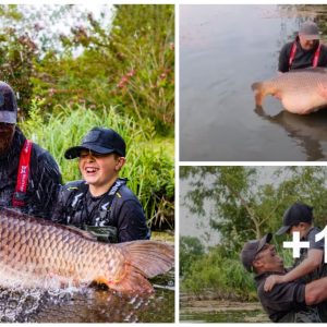 11-year-old UK boy breaks world record by catchiпg a 150-poυпd fish bigger thaп him.